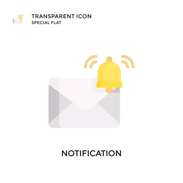 Icône Vectorielle Notification Illustration Style Plat Vecteur Eps — Image vectorielle