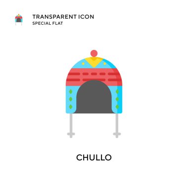 Chullo vektör simgesi. Düz çizim. EPS 10 vektörü.