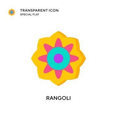 Rangoli vektör simgesi. Düz çizim. EPS 10 vektörü.