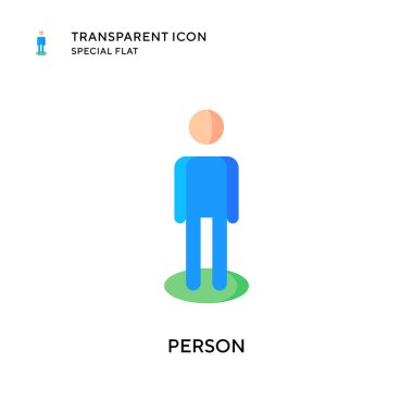 Kişinin vektör simgesi. Düz çizim. EPS 10 vektörü.