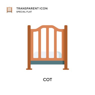 Cot vektör simgesi. Düz çizim. EPS 10 vektörü.