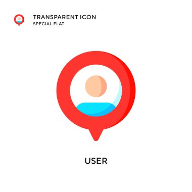 Kullanıcı vektör simgesi. Düz çizim. EPS 10 vektörü.