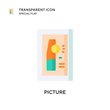 Resim vektör simgesi. Düz çizim. EPS 10 vektörü.