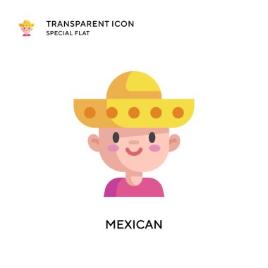 Meksika vektör ikonu. Düz çizim. EPS 10 vektörü.