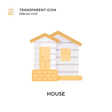 Ev vektör simgesi. Düz çizim. EPS 10 vektörü.