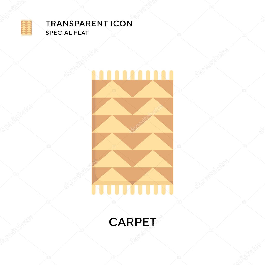 Carpet vector icon. Flat style illustration. EPS 10 vector.