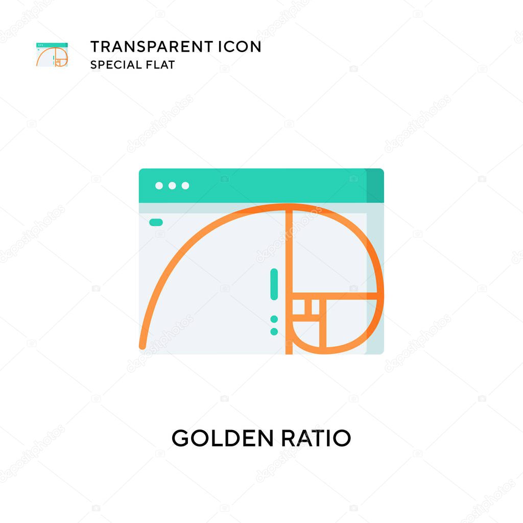 Golden ratio vector icon. Flat style illustration. EPS 10 vector.