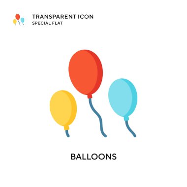 Balon vektör simgesi. Düz çizim. EPS 10 vektörü.
