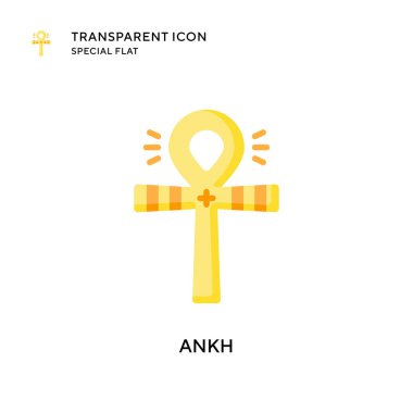 Ankh vektör simgesi. Düz çizim. EPS 10 vektörü.