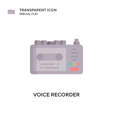 Ses kaydedici vektör simgesi. Düz çizim. EPS 10 vektörü.