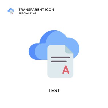 Test vektör simgesi. Düz çizim. EPS 10 vektörü.