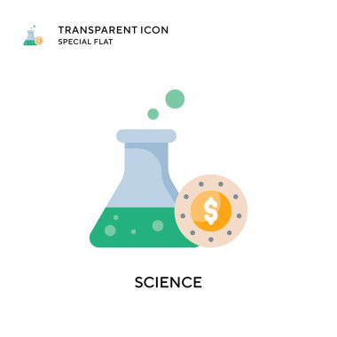 Bilim vektör simgesi. Düz çizim. EPS 10 vektörü.