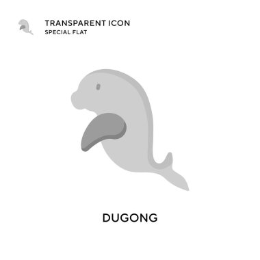 Dugong vektör simgesi. Düz çizim. EPS 10 vektörü.