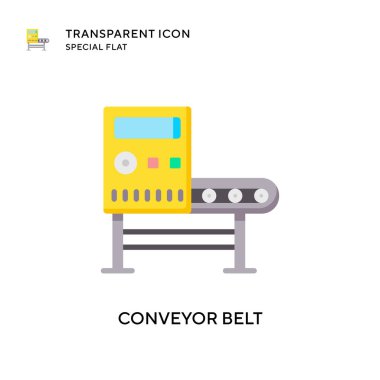 Taşıyıcı şerit vektör simgesi. Düz çizim. EPS 10 vektörü.