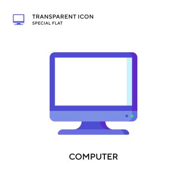 Bilgisayar vektör simgesi. Düz çizim. EPS 10 vektörü.