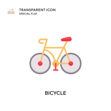 Bisiklet vektör simgesi. Düz çizim. EPS 10 vektörü.