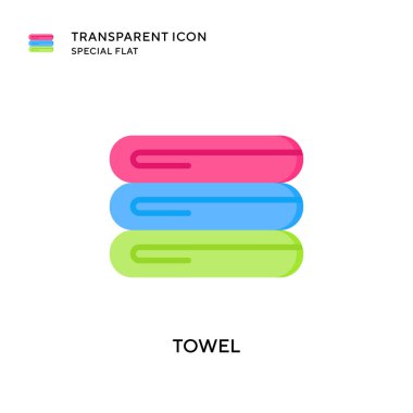 Havlu vektör simgesi. Düz çizim. EPS 10 vektörü.