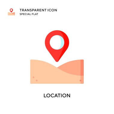 Konum vektör simgesi. Düz çizim. EPS 10 vektörü.