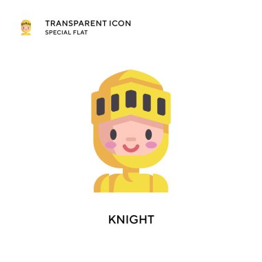 Şövalye vektör simgesi. Düz çizim. EPS 10 vektörü.