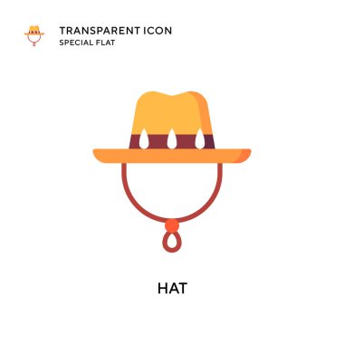 Şapka vektör simgesi. Düz çizim. EPS 10 vektörü.