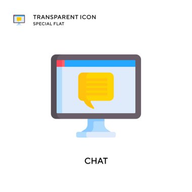 Sohbet vektörü simgesi. Düz çizim. EPS 10 vektörü.