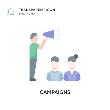 Kampanya vektör simgesi. Düz çizim. EPS 10 vektörü.