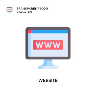 Web sitesi vektör simgesi. Düz çizim. EPS 10 vektörü.