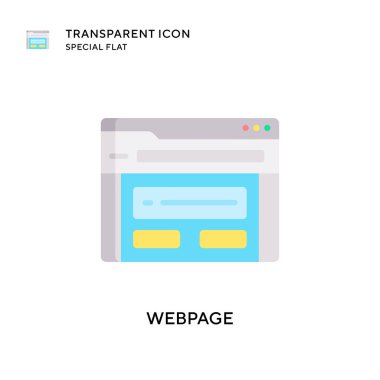 Web sayfası vektör simgesi. Düz çizim. EPS 10 vektörü.