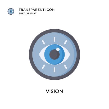 Vizyon vektör simgesi. Düz çizim. EPS 10 vektörü.