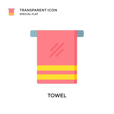 Havlu vektör simgesi. Düz çizim. EPS 10 vektörü.