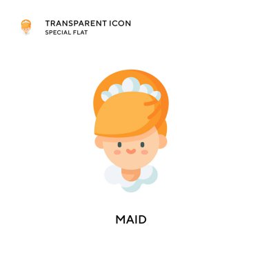 Hizmetçi vektör simgesi. Düz çizim. EPS 10 vektörü.