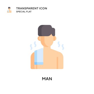 İnsan vektör simgesi. Düz çizim. EPS 10 vektörü.