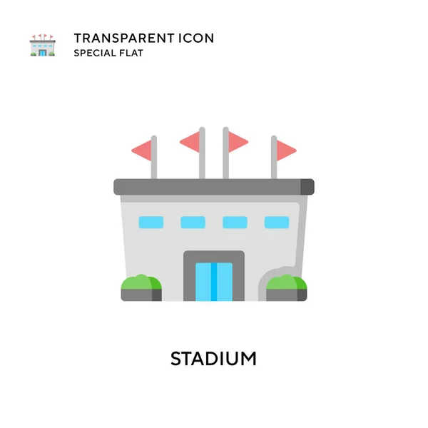 Stadium Vector Icon Flat Style Illustration Eps Vector — Stock Vector