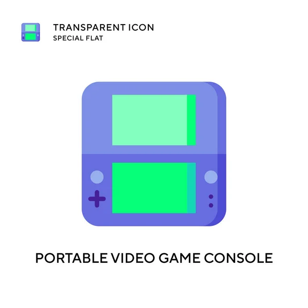 Icono Vector Consola Videojuegos Portátil Ilustración Estilo Plano Eps Vector — Archivo Imágenes Vectoriales