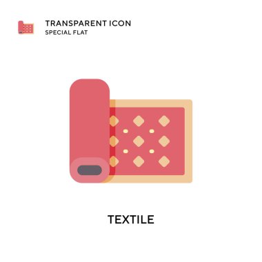Tekstil vektör simgesi. Düz çizim. EPS 10 vektörü.