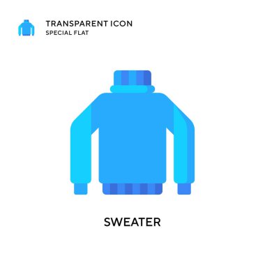 Süveter vektör simgesi. Düz çizim. EPS 10 vektörü.