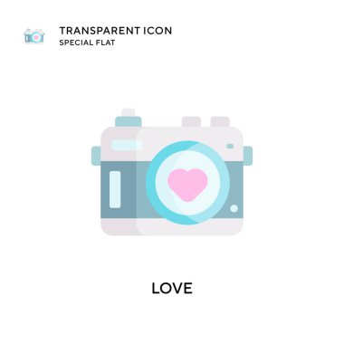 Aşk vektör simgesi. Düz çizim. EPS 10 vektörü.