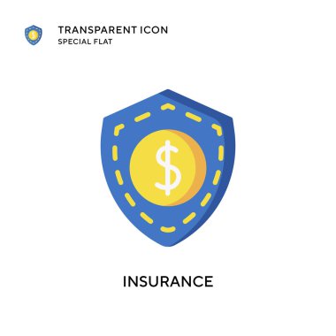 Sigorta vektör simgesi. Düz çizim. EPS 10 vektörü.