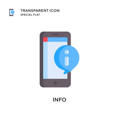 Bilgi vektör simgesi. Düz çizim. EPS 10 vektörü.