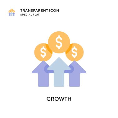 Büyüme vektör simgesi. Düz çizim. EPS 10 vektörü.