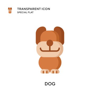 Köpek vektör simgesi. Düz çizim. EPS 10 vektörü.