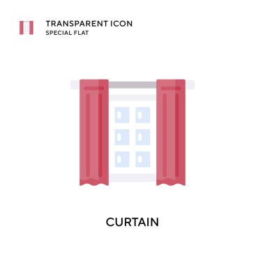 Perde vektör simgesi. Düz çizim. EPS 10 vektörü.
