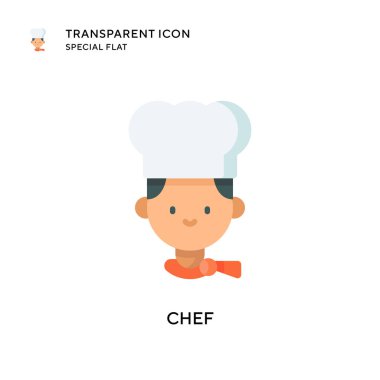 Şef vektör simgesi. Düz çizim. EPS 10 vektörü.