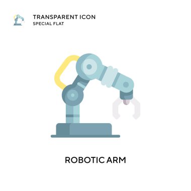 Robot kol vektör simgesi. Düz çizim. EPS 10 vektörü.