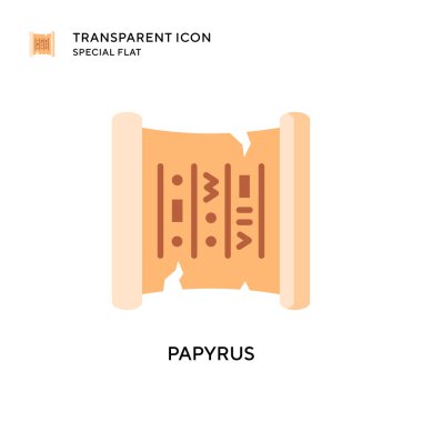 Papirüs vektör simgesi. Düz çizim. EPS 10 vektörü.
