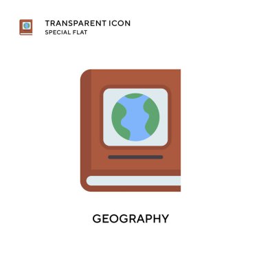Coğrafya vektör simgesi. Düz çizim. EPS 10 vektörü.