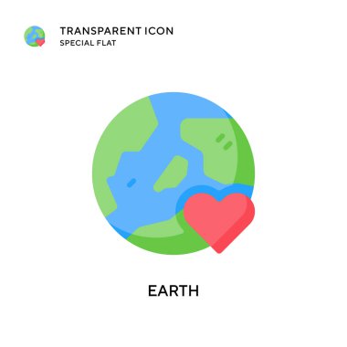 Dünya vektör simgesi. Düz çizim. EPS 10 vektörü.