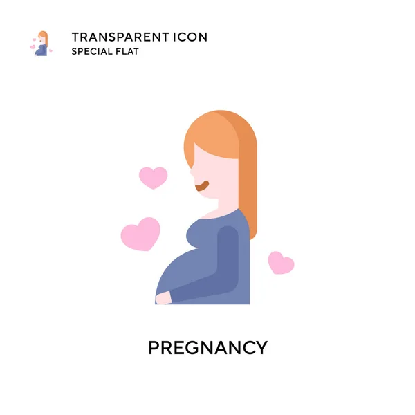 Pregnancy Vector Icon Flat Style Illustration Eps Vector — Stock Vector