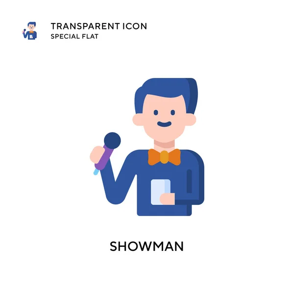 Showman Vector Icon Flat Style Illustration Eps Vector — Stock Vector