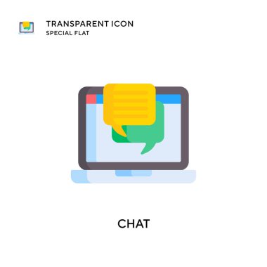 Sohbet vektörü simgesi. Düz çizim. EPS 10 vektörü.